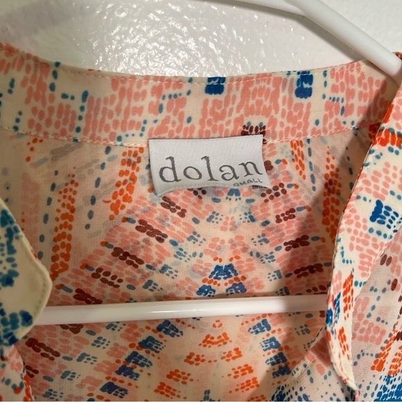 Dolan Popover Blouse Cream Geometric - Picture 13 of 14